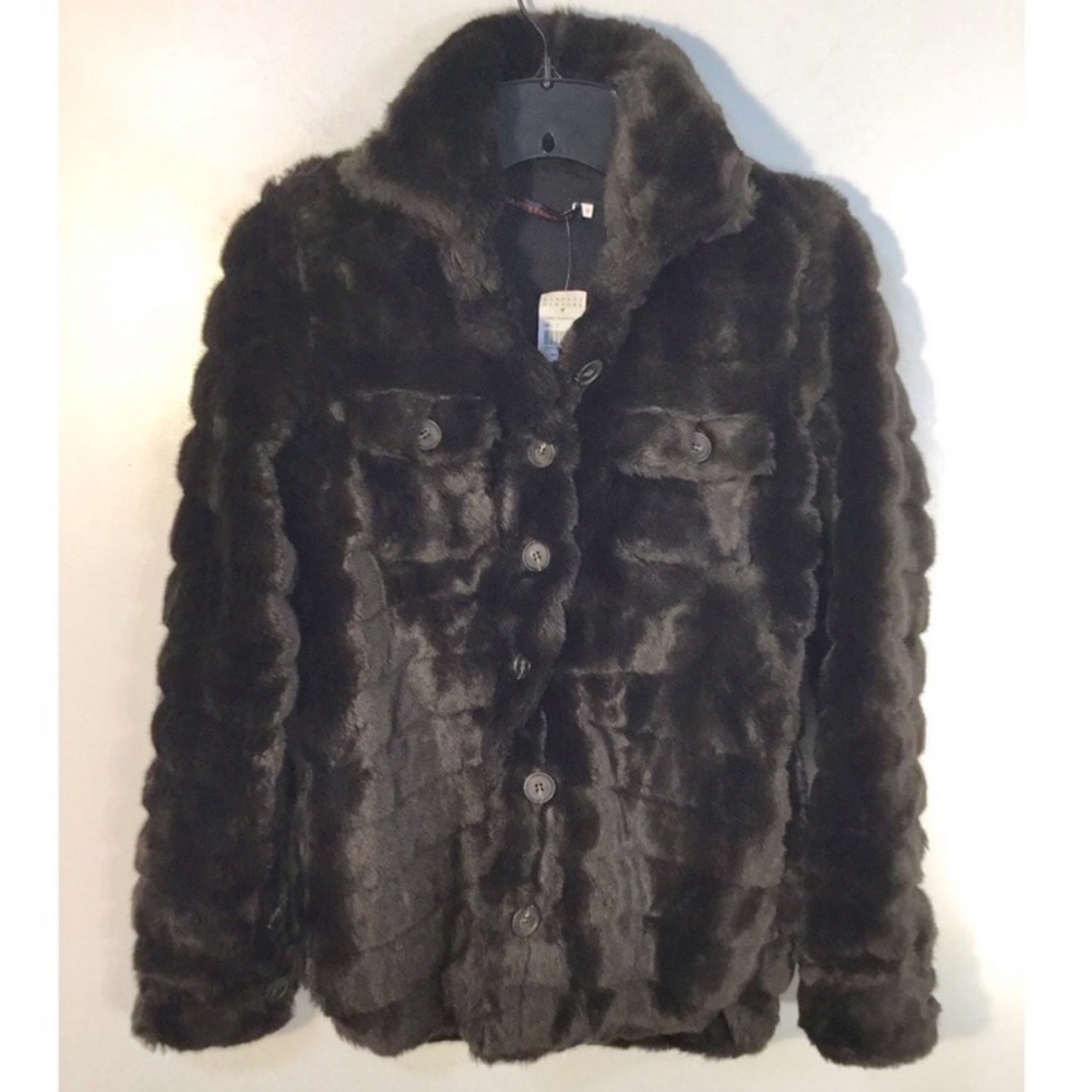 Harvey facecloth xs faux fur jacket coat sz 0